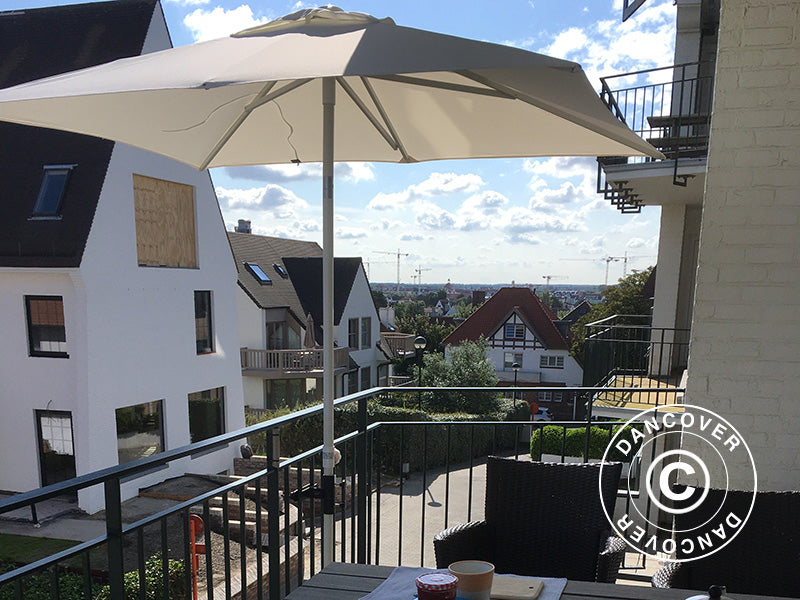 Uchwyt do parasola montowany na balustradzie balkonu, Czarny