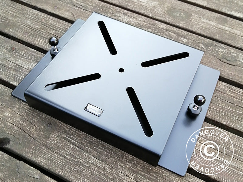 Podstawa parasola na taras drewniany, 25x25cm, Czarny