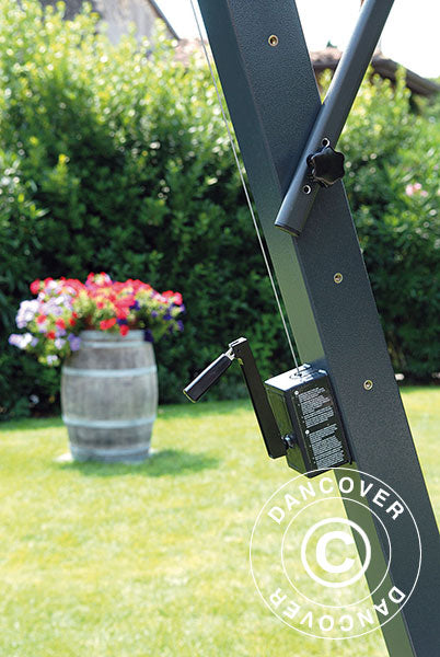 Parasol na wysięgniku Napoli Braccio z falbaną, 3x4m, Ecru