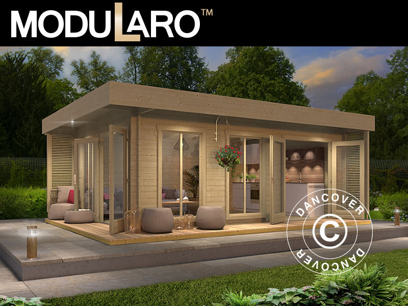 Domek drewniany Vienna, 5,7x3,8x2,45m, 40mm, Naturalny