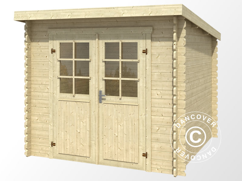 Drewniana szopa Hagen 2,3x1,75x2,11m, 28mm, 3,8m², Naturalny