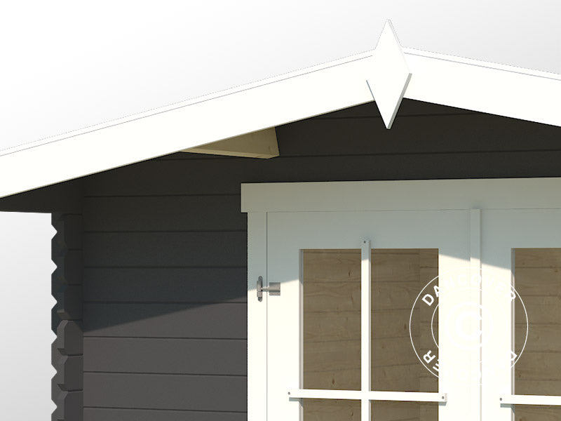 Drewniana szopa Oslo 2,92x2,3x2,22m, 28mm, 6,43m², Ciemny szary