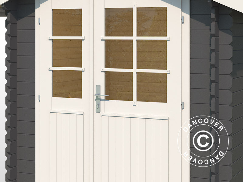 Drewniana szopa Toulouse 1,9x1,9x2,22m, 28mm, 3,4m², Ciemny szary