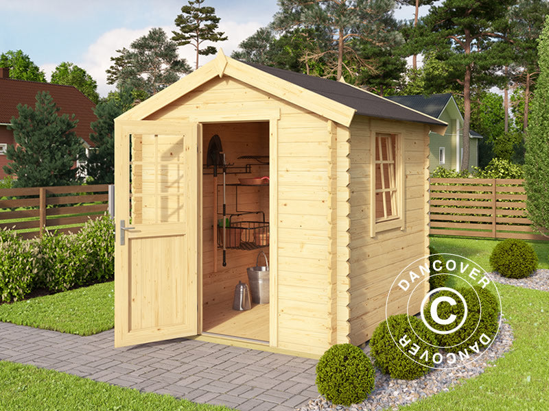 Drewniana szopa Lyon 2x2x2,34m, 28mm, 3,78m², Naturalny