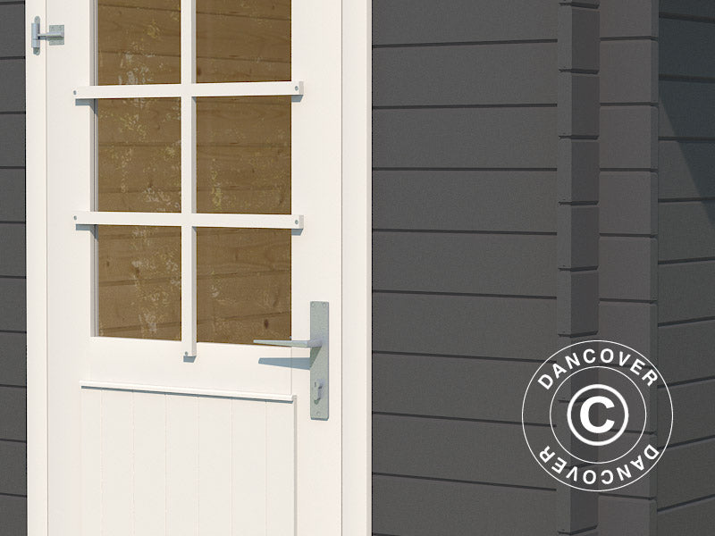 Drewniana szopa przyścienna Vanda 1,8x2,75x2,68m, 28mm, 4,7m², Ciemny szary