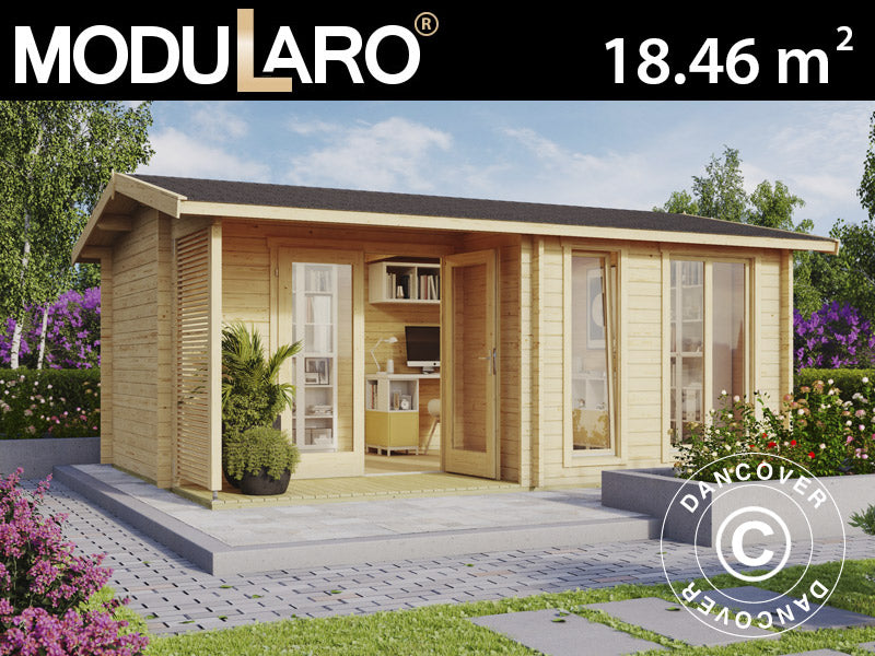 Domek drewniany Talsi 5,2x3,7x2,51m, 44mm, Naturalny