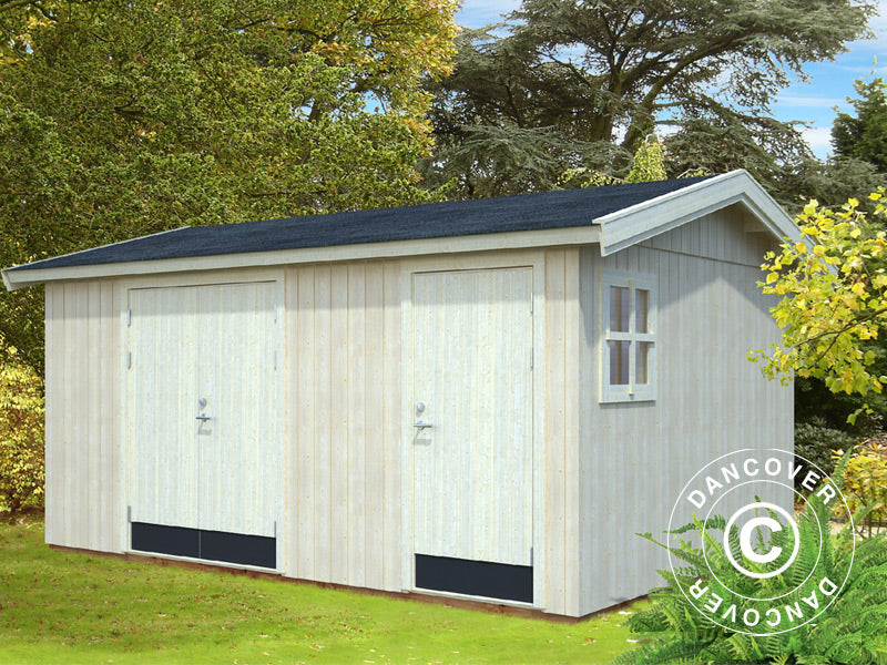 Szopa drewniana z podłogą, 4,52x3,3x2,61m, 13,5m², Naturalny