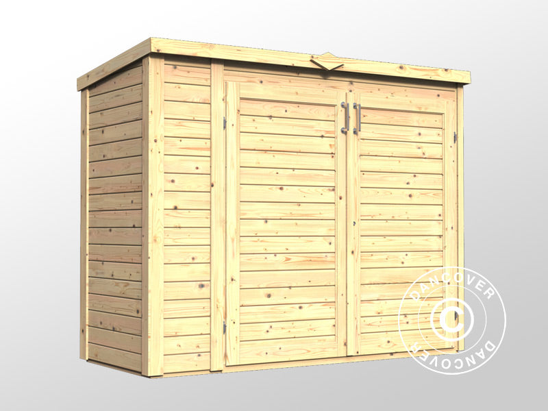 Szopa drewniana Bertilo Multibox3, 2x0,82x1,63m, 1,6m², Naturalny