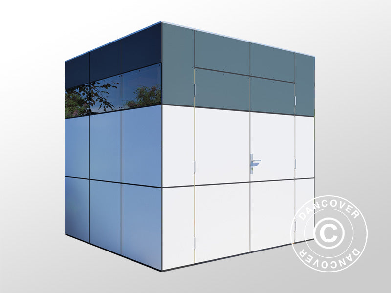 Drewniana szopa, Bertilo HPL 1, 2,3x2,28x2,3m, 5,24m², Antracyt/Biały