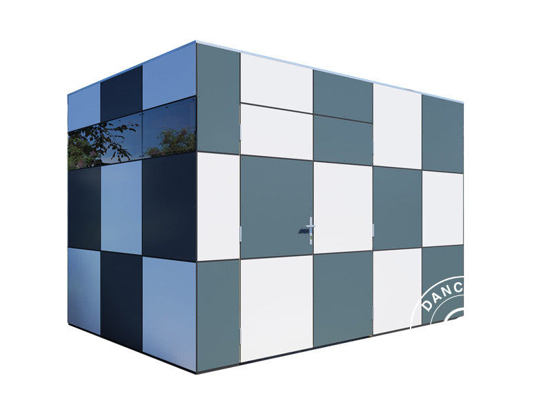 Drewniana szopa, Bertilo HPL 2, 3,45x2,28x2,3m, 7,86m², Antracyt/Biały