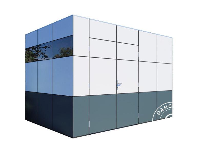 Drewniana szopa, Bertilo HPL 2, 3,45x2,28x2,3m, 7,86m², Antracyt/Biały