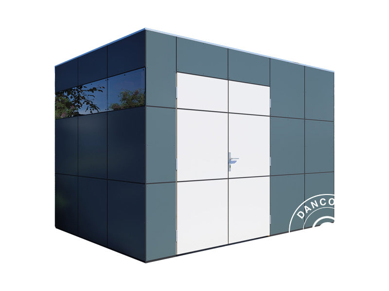 Drewniana szopa, Bertilo HPL 2, 3,45x2,28x2,3m, 7,86m², Antracyt/Biały