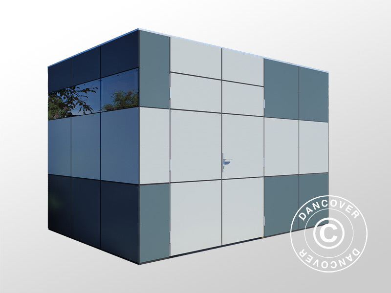 Drewniana szopa, Bertilo HPL 2, 3,45x2,28x2,3m, 7,86m², Antracyt/Szary