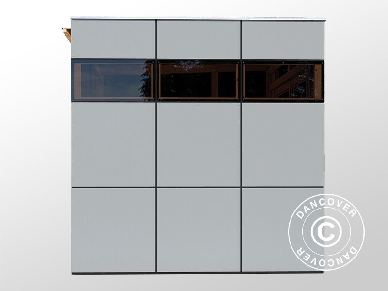 Drewniana szopa, Bertilo HPL 2, 3,45x2,28x2,3m, 7,86m², Antracyt/Szary