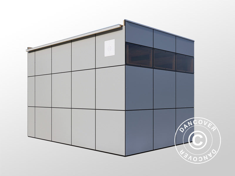 Drewniana szopa, Bertilo HPL 2, 3,45x2,28x2,3m, 7,86m², Antracyt/Szary