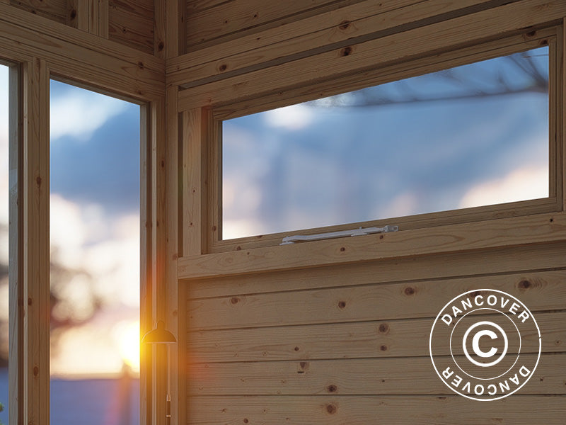 Domek drewniany, Bertilo Cubus 3O, 3,37x2,34x2,32m, Naturalne drewno