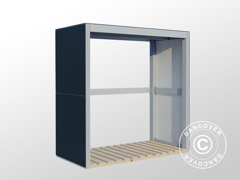 Drewutnia, Bertilo HPL 2, 1,51x0,75x1,54m, 1,13m², Antracyt/Biały DOSTĘPNA
TYLKO 4 SZTUKA