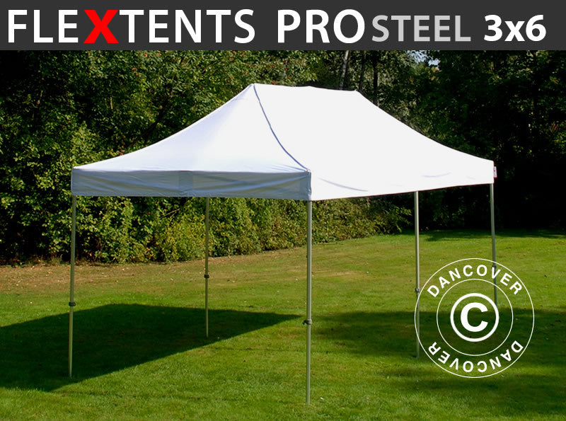 Namiot Ekspresowy FleXtents PRO Steel 3x6m Biały
