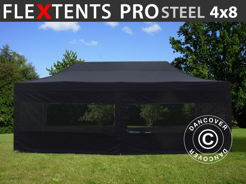 Flext. Pro Steel 4x8m Black Top+Frame+SWK YU+GL