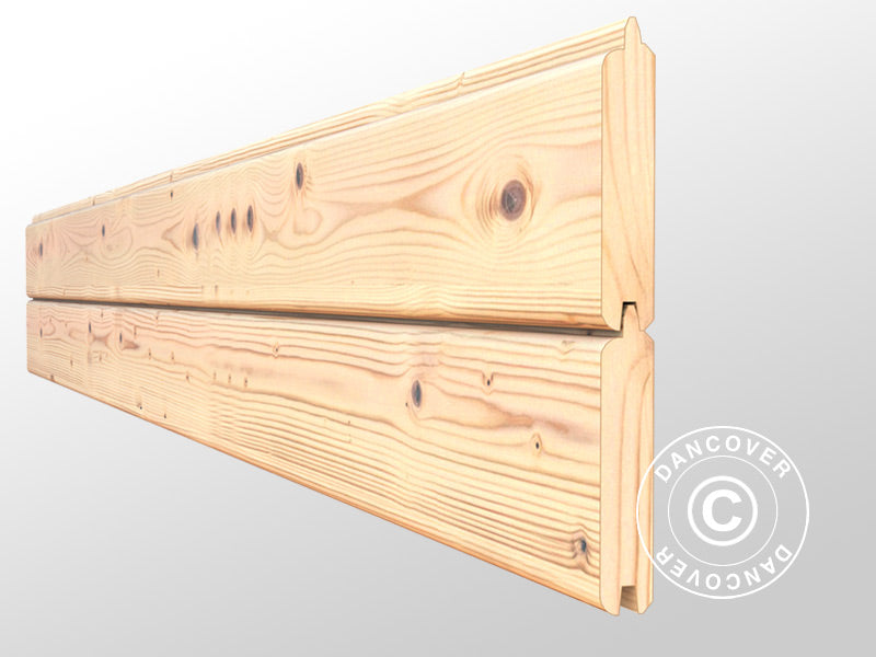 Drewniana szopa z daszkiem, Bertilo Amrum 3 Plus, 3,86x1,8x2,1m, 2,78m² + 4,16m²