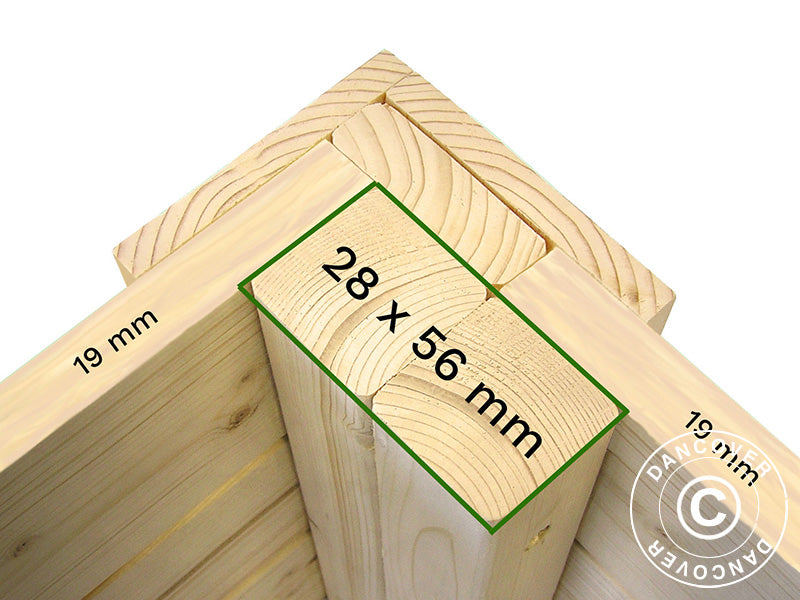 Domek drewniany, Bertilo Arley, 2,02x2,91x2,15m, Naturalne drewno