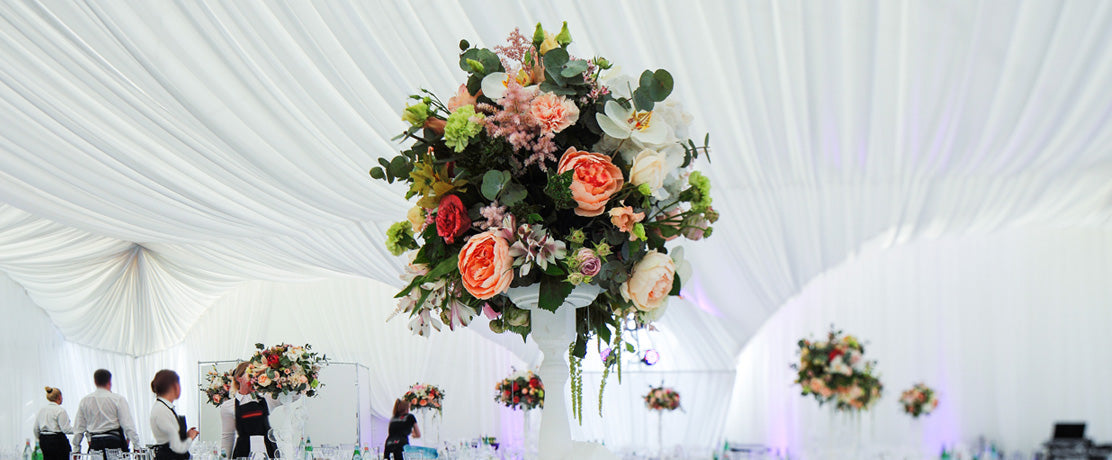 Poszycia wewnętrzne do namiotów imprezowych sprawią, że każdy namiot będzie wyglądał romantycznie