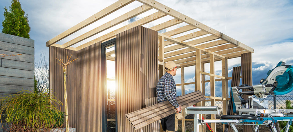 Nowoczesna wiata garażowa drewniana