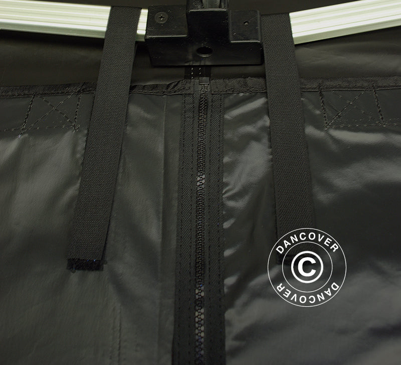 Ścianka boczna z zamkiem błyskawicznym do FleXtents, 3m, Czarna