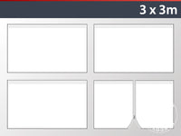 Zestaw ścian bocznych dla Namiot ekspresowy FleXtents 3x3m, Biały