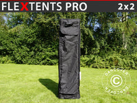 Torba transportowa z kółkami, Flextents PRO 2x2m, Czarna