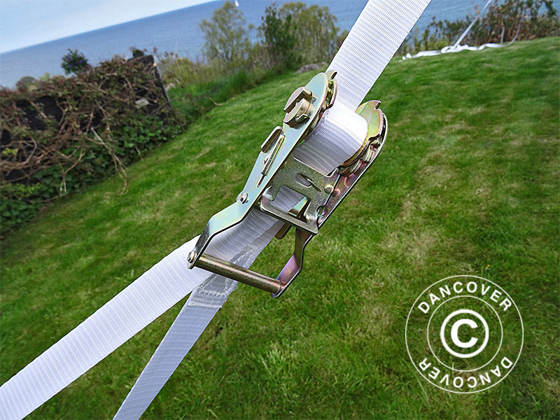 Zestaw zabezpieczający 4 (kotwy mocujące 60cm & pasy zabezpieczające), Biały