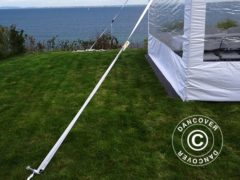 Zestaw zabezpieczający 4 (kotwy mocujące 100cm & pasy zabezpieczające), Biały