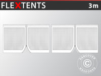 Sciany boczne 3m z moskitiera do namiotu FleXtents, Biały (2 szt.)
