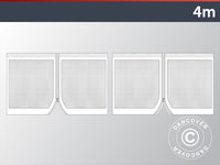 Sciany boczne 4m z moskitiera do namiotu FleXtents, Biały (2 szt.)