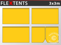 Zestaw ścian bocznych dla Namiot ekspresowy FleXtents 3x3m, Zólty