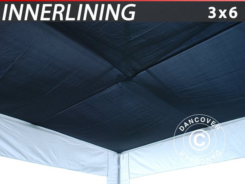 Poszycie dachowe wewnętrzne, Namiot Ekspresowy FleXtents 3x6m, Czarny