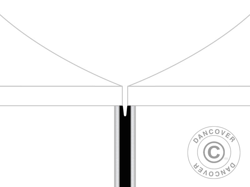 Panele łączące do namiotu FleXtents® PRO 4m, Czarny, 2 szt.