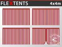 Zestaw ścian bocznych dla Namiot ekspresowy FleXtents 4x4m, Pasiasty