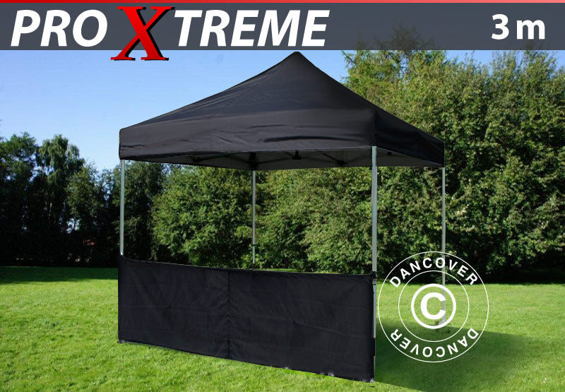 Półścianka do FleXtents PRO Xtreme, 3m, Czarny