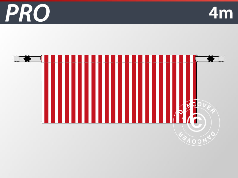 P&oacute;łścianka do FleXtents PRO, 4m, Pasiasty