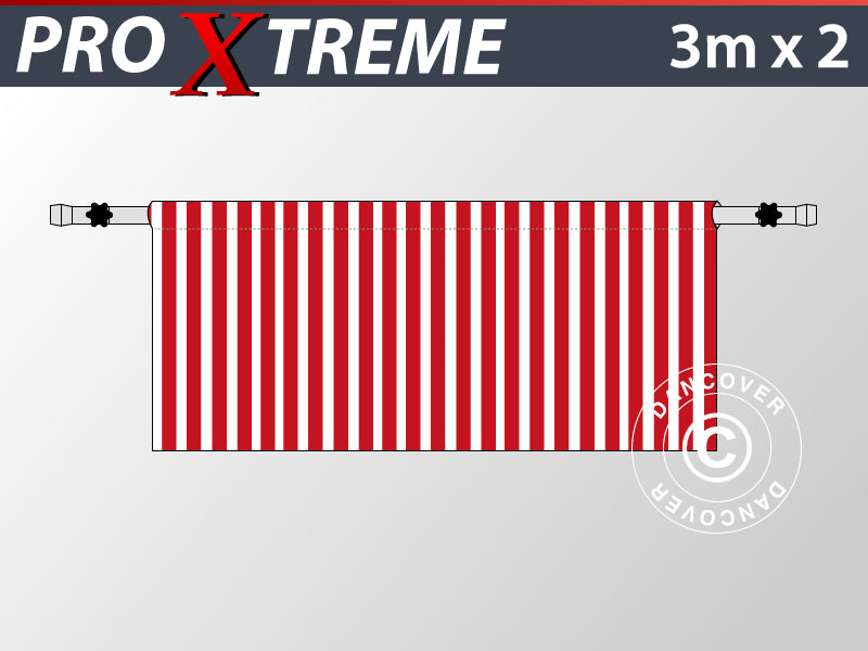 Półścianka do FleXtents PRO Xtreme, 6m, Pasiasty