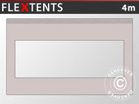 Ścianka boczna z oknem panoramicznym do FleXtents, 4m, Latte