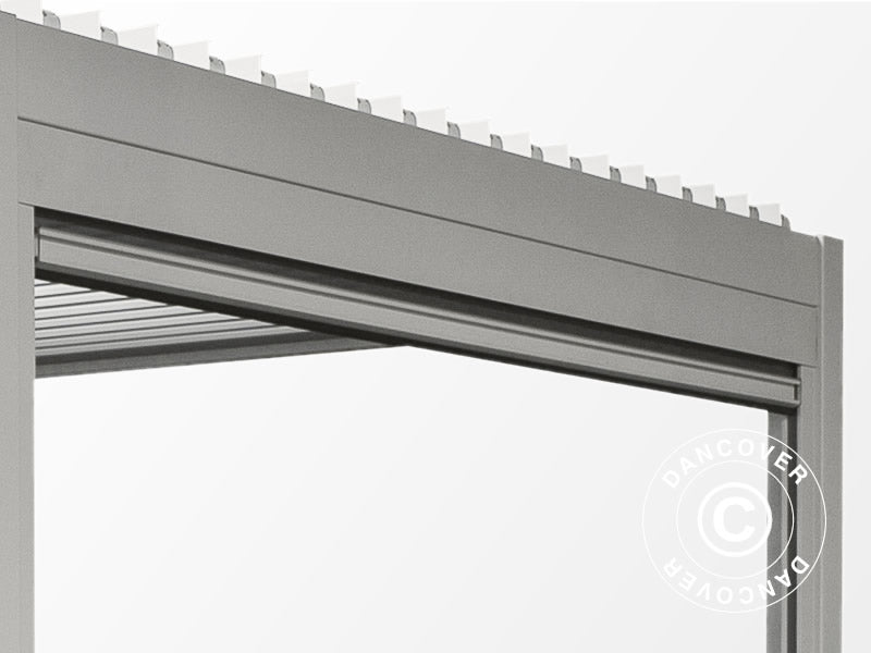 Parawan boczny do bioklimatycznej pawilonu pergola San Marino, 3m, Biały