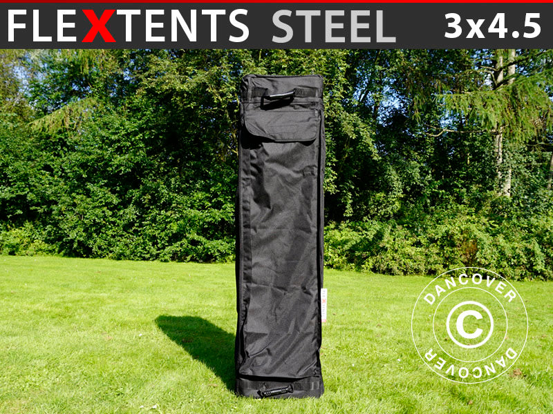 Torba transportowa z k&oacute;łkami, FleXtents&reg; Steel 3x4,5m, Czarna