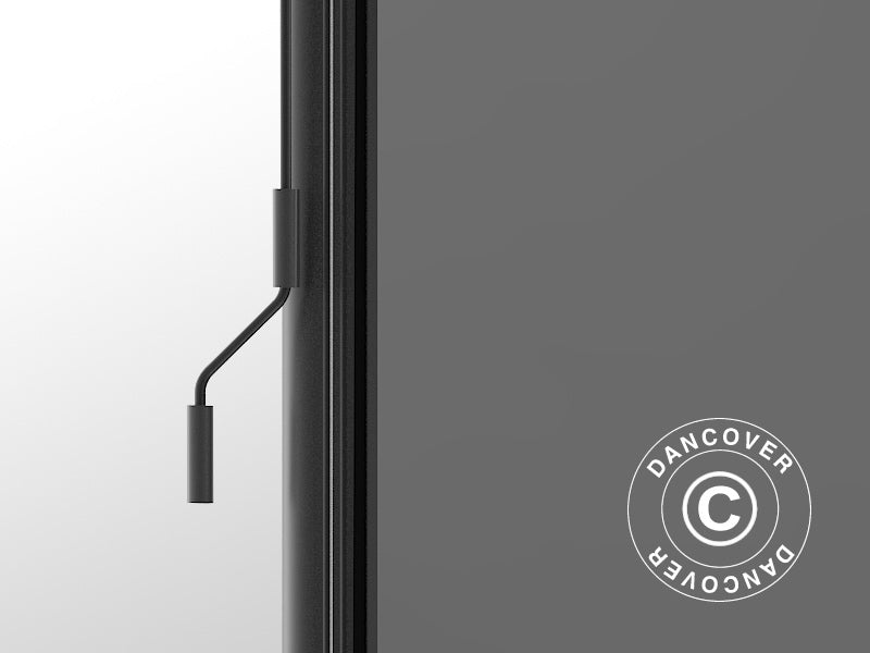 Parawan boczny do pawilonu pergola San Fernando, 3m, Ciemny szary