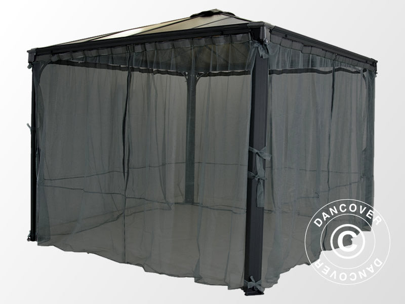 Moskitiery do pawilonu Palermo i Martinique, 4 szt., Czarny