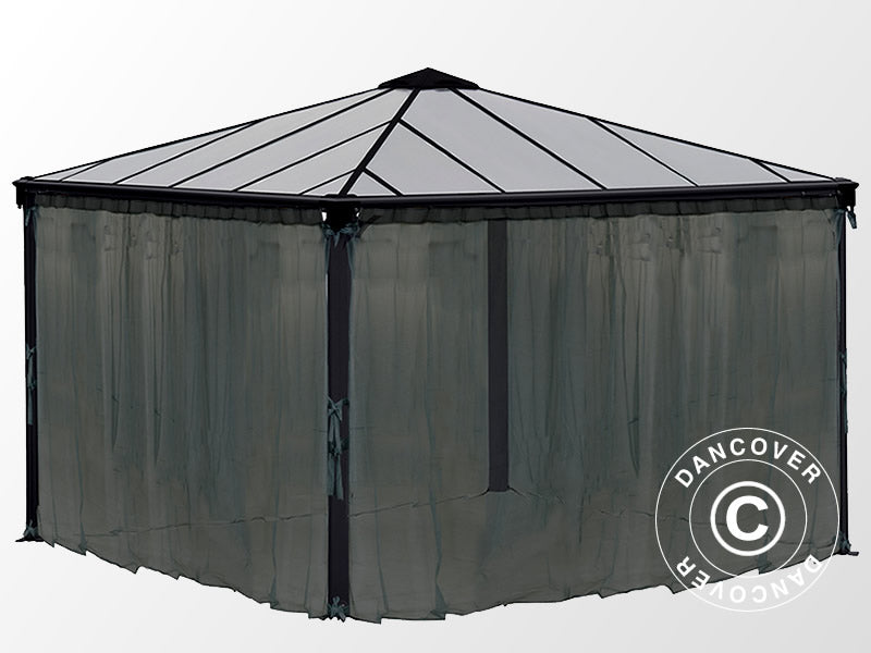 Moskitiery do pawilonu Palermo i Martinique, 4 szt., Czarny