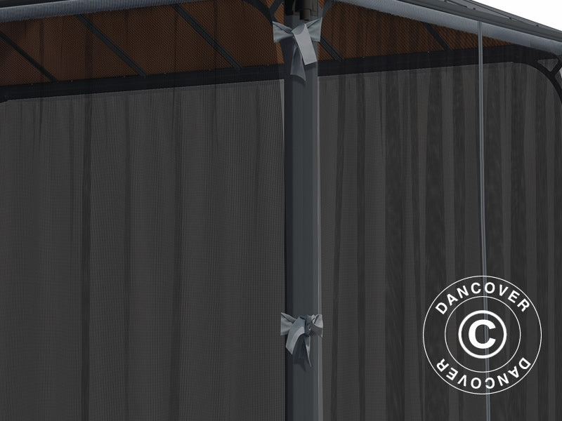 Moskitiery do pawilonu Martinique, 4 szt., Czarny