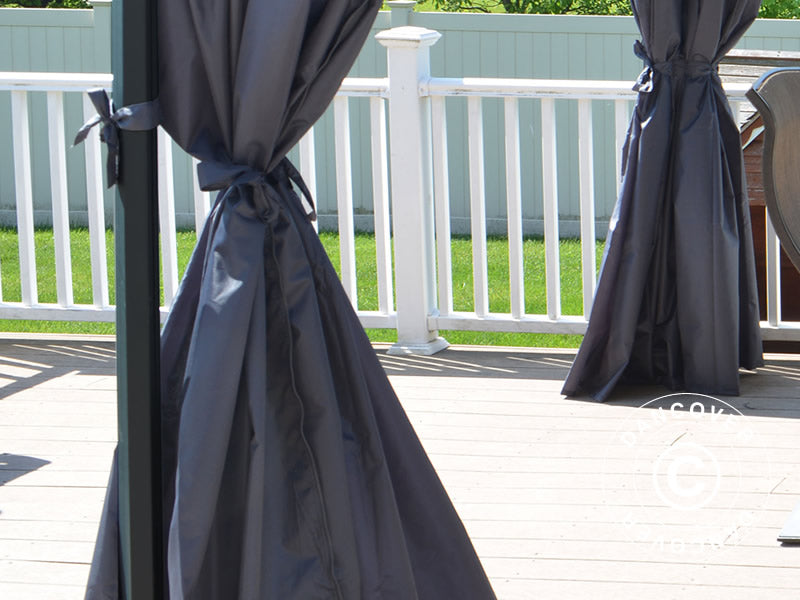 Ściany boczne do pawilonu Martinique, 4 szt., Szary