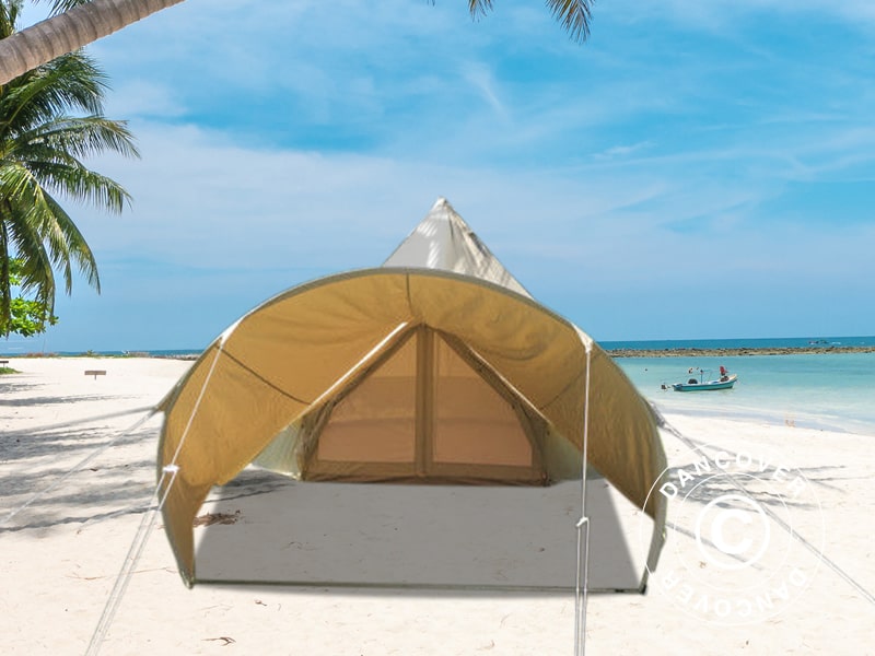 Łukowe zadaszenie do namiotu dzwonkowego TentZing®, 3,6x2,4m, Piasek